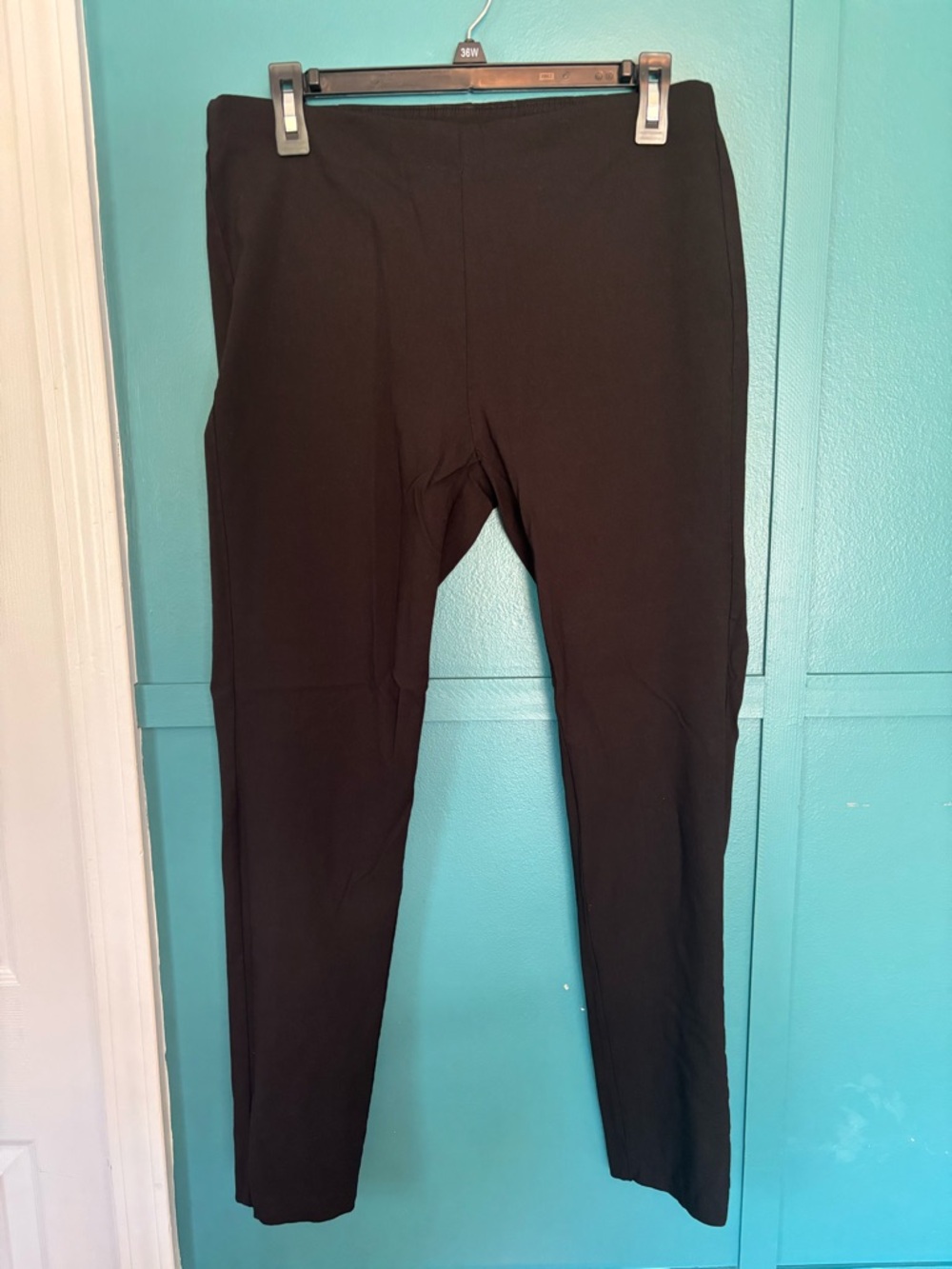 MICHAEL Michael Kors Black High-Rise Stretchy Pull On Dress Pants Size Large
